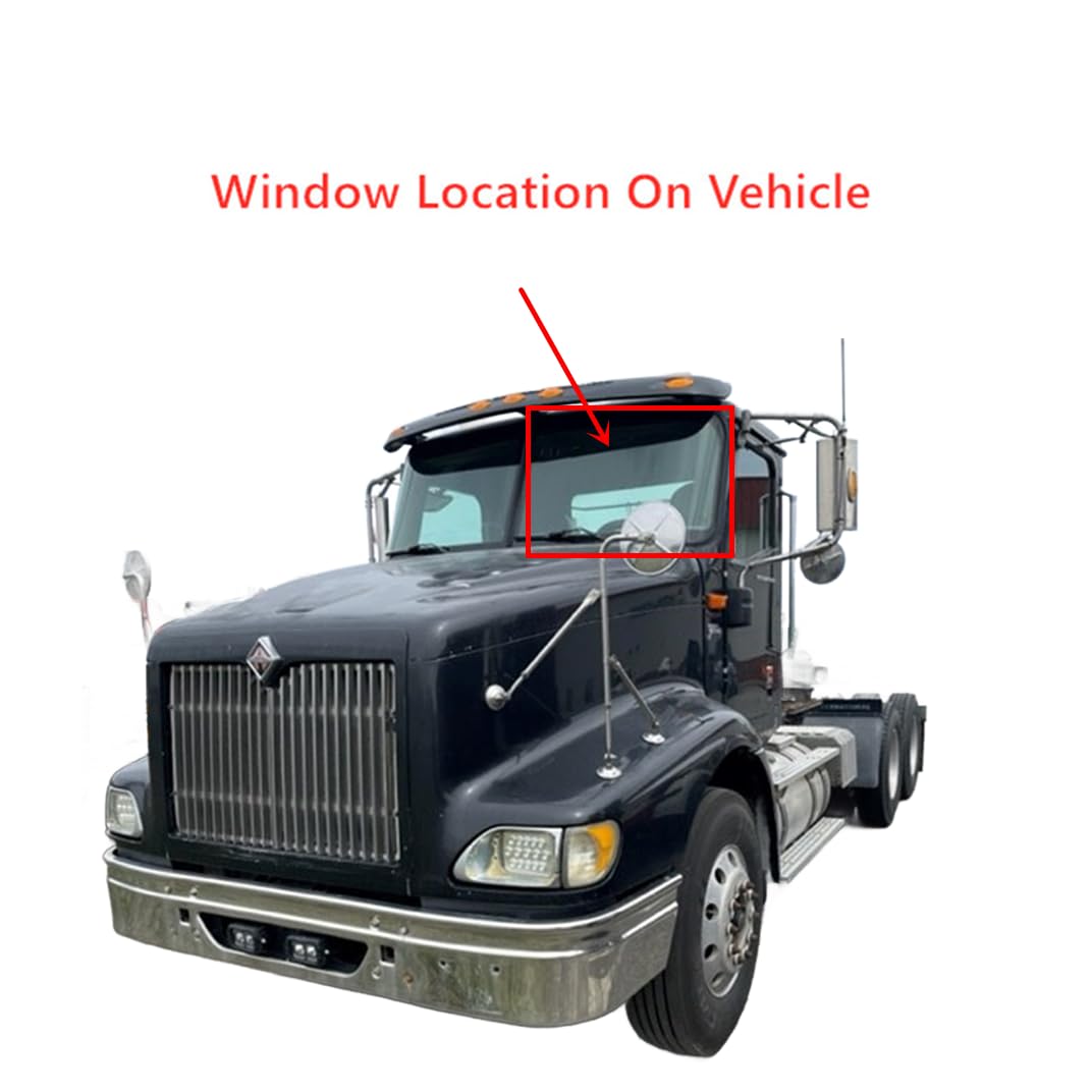 Laminated Driver Left Side Front Windshield Window Glass Compatible with International Harvester 9100i 9200i 9400i 9900i 9900ix 2000-2006 Models