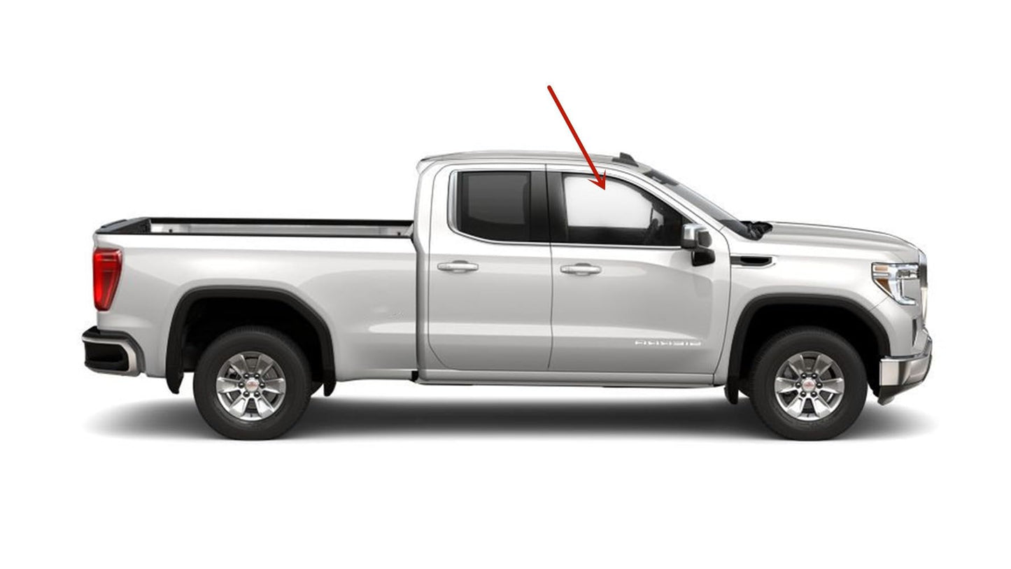 Passenger Right Side Front Door Window Door Glass Compatible with GMC Sierra/Chevrolet Silverado 1500 4 Door Crew/Extended Cab 2019-2025 Models