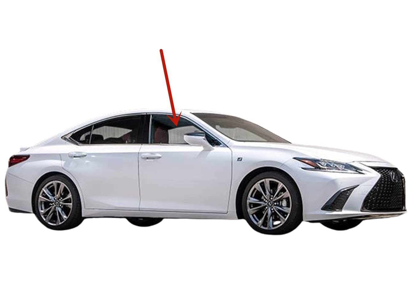 Tempered Passenger Right Side Front Door Window Door Glass Compatible with Lexus ES250 ES300h ES350 2019-2025 Models