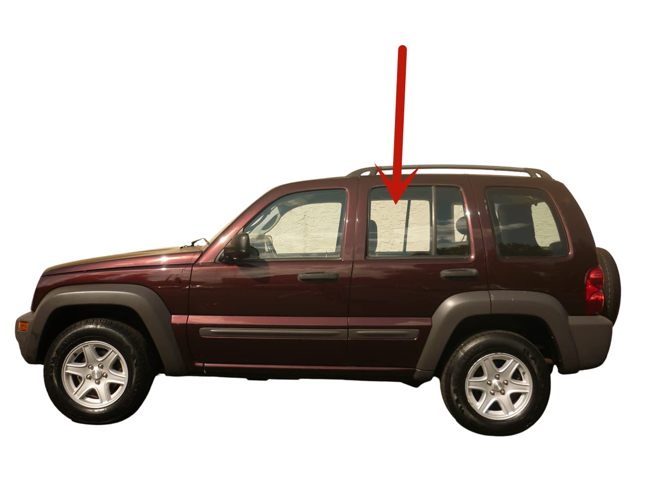 With Bottom Clips Style Tempered Driver Left Side Rear Door Window Door Glass Compatible with Jeep Liberty 2002-2007 Models