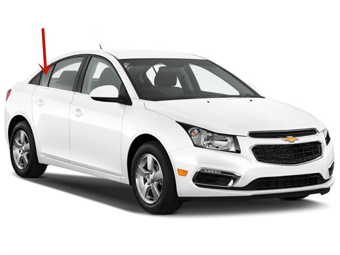 OEM Passenger Right Side Rear Vent Window Vent Glass Compatible with Chevrolet Cruze 2010-2015 / Cruze Limited 2016