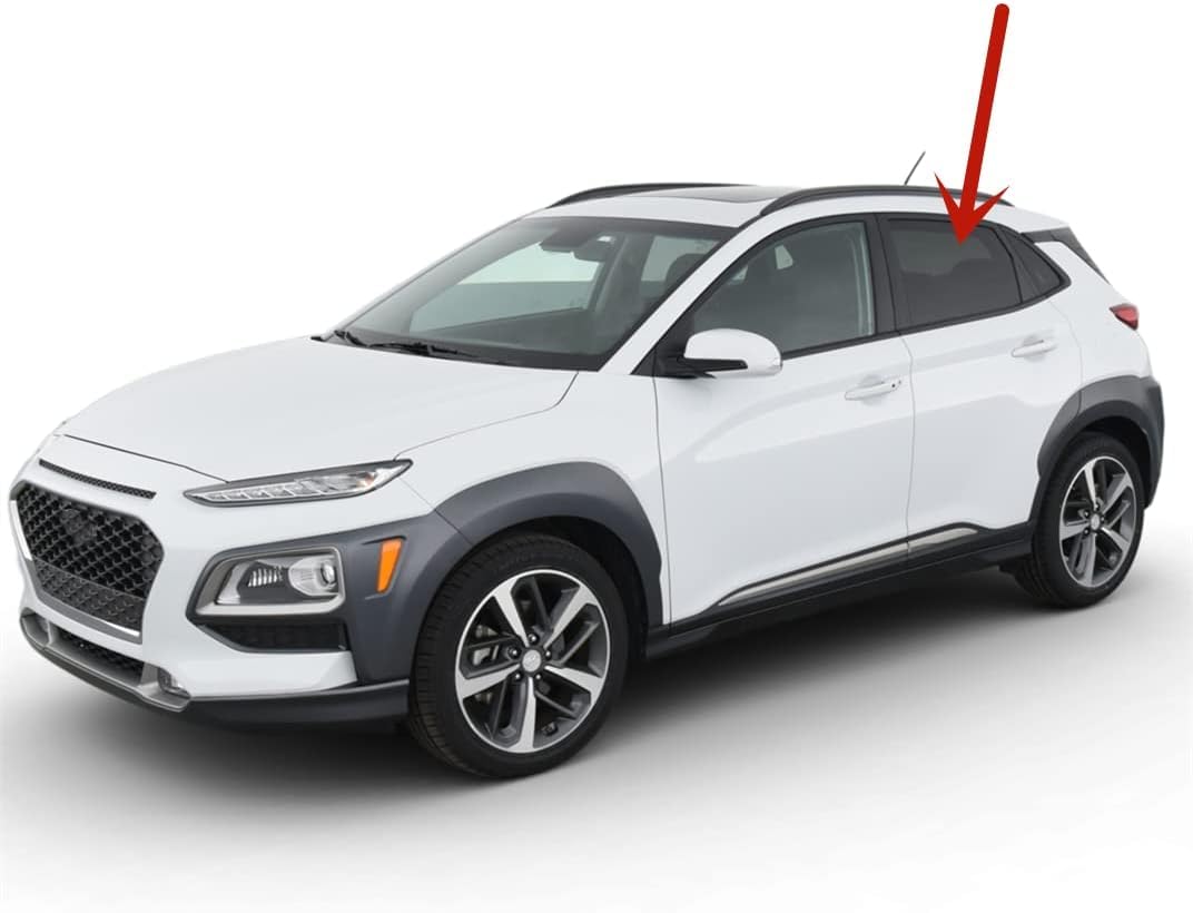 Factory Privacy Tinted Driver Left Side Rear Door Window Door Glass Compatible with Hyundai KONA / KONA Electric / KONA N 2018-2023 Models