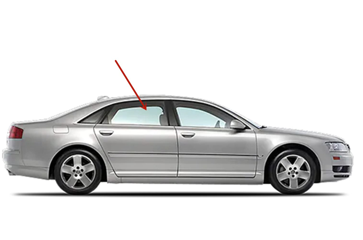 Laminated Passenger Right Side Rear Door Window Door Glass Compatible with Audi A8L 2004-2010 Models (Only For A8L Long Wheel Base)