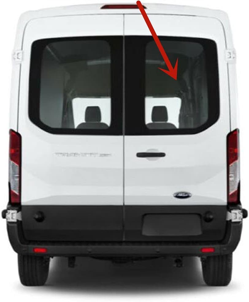 Heated Rear Back Window Back Glass Passenger Right Side Compatible with Ford Transit 100.8" Mid-Roof & 110.2'' High-Roof Van 2015-2025 Models (Not for Low-Roof , Or Transit Connect)