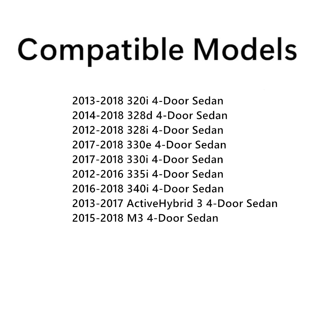 Tempered Heated Rear Back Window Back Glass Compatible with BMW 320i 328d 328i 330e 330i 335i 340i M3 ActiveHybrid3 4-Door Sedan 2012-2018 Models