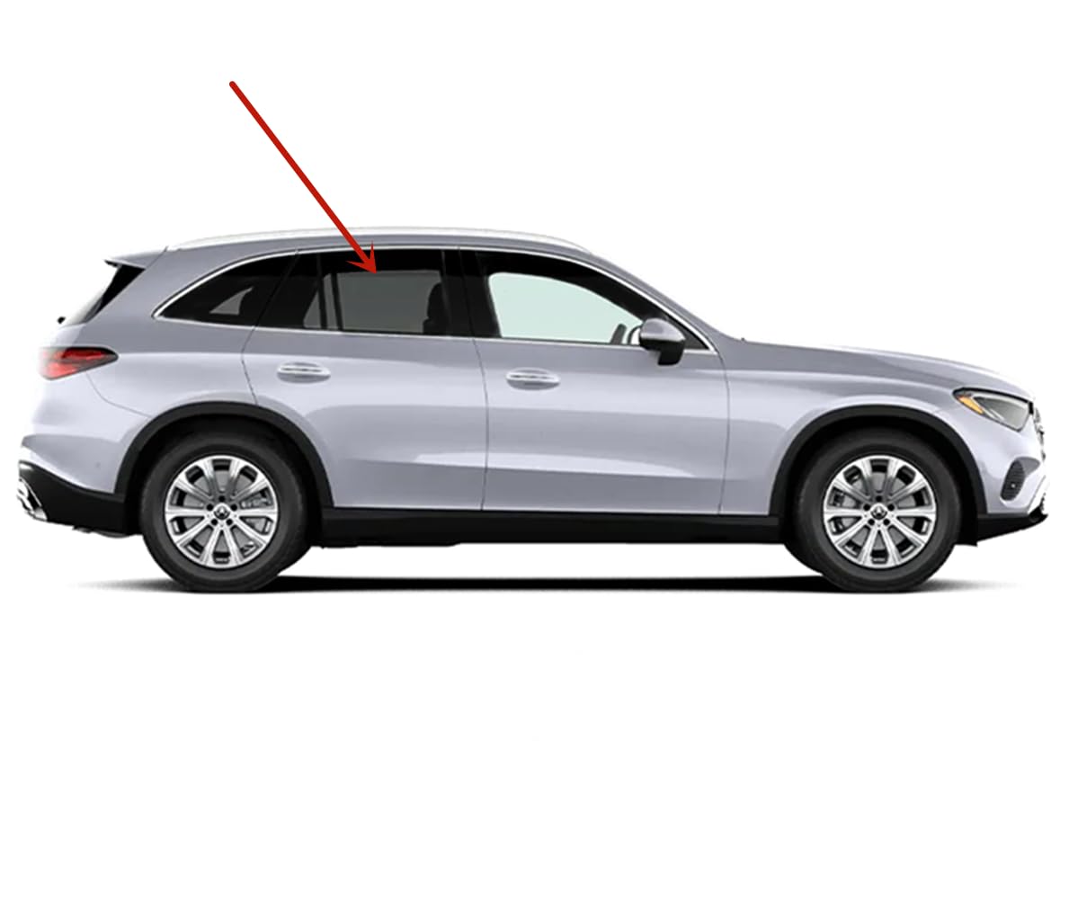 Tempered Passenger Right Side Rear Door Window Door Glass Compatible with Mercedes Benz GLC300 & GLC43 AMG 2023-2024 Models