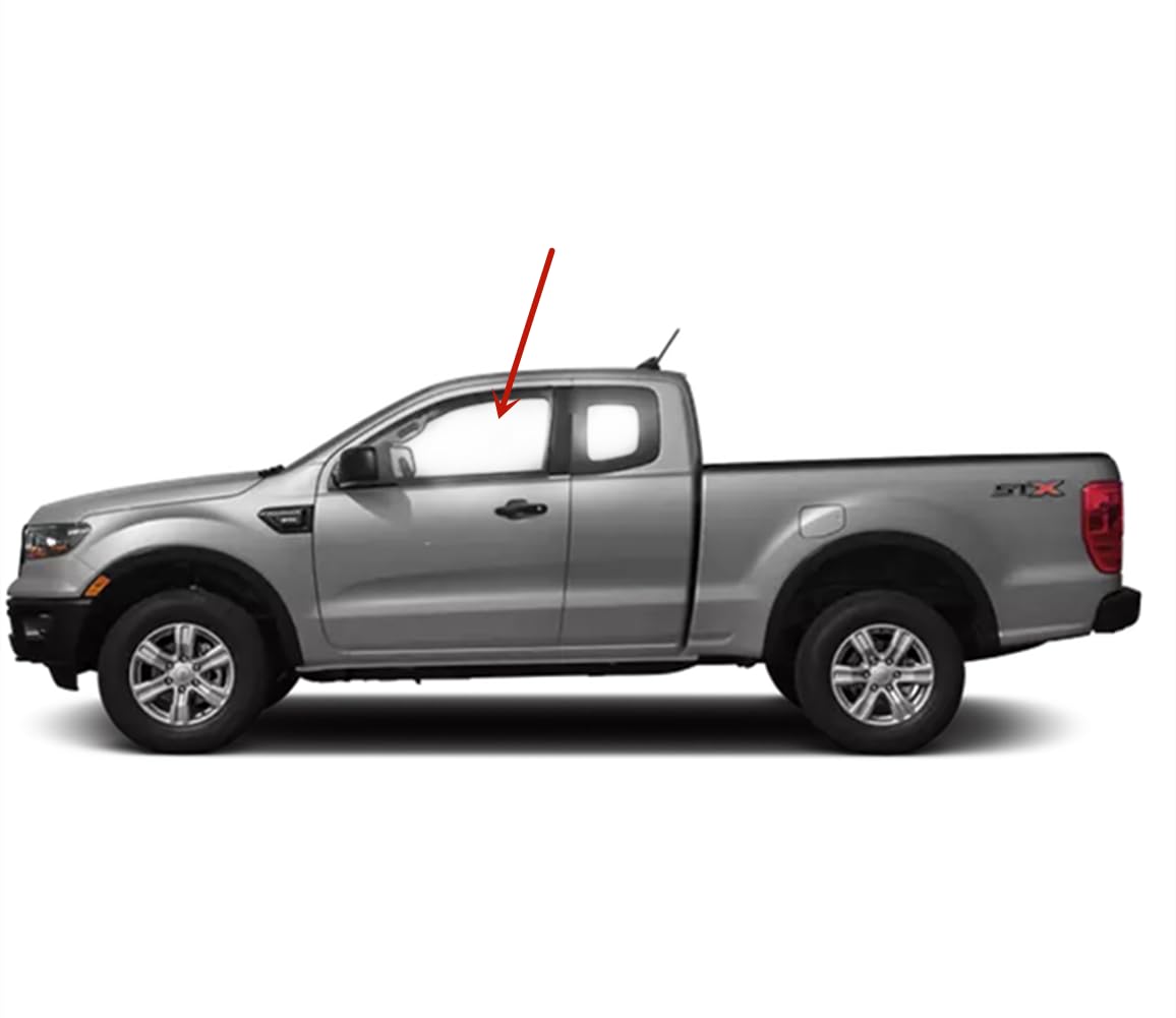 Driver Left Side Front Door Window Door Glass Compatible with Ford Ranger Pickup 2 Door Super/Standard Cab 2019-2023 Models