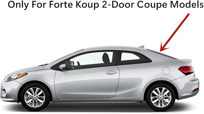 Heated Rear Back Window Back Glass Compatible with Kia Forte Koup 2-Door Coupe 2014-2017 Models