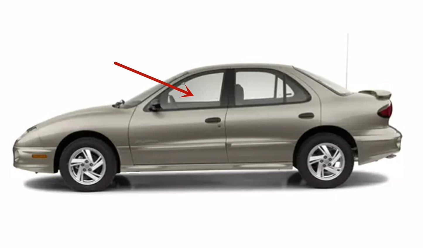 Driver Left Side Front Door Window Door Glass Compatible with Chevrolet Cavalier 4 Door Sedan 1995-2005 Models / Compatible with Pontiac Sunfire 4 Door Sedan 1995-2002