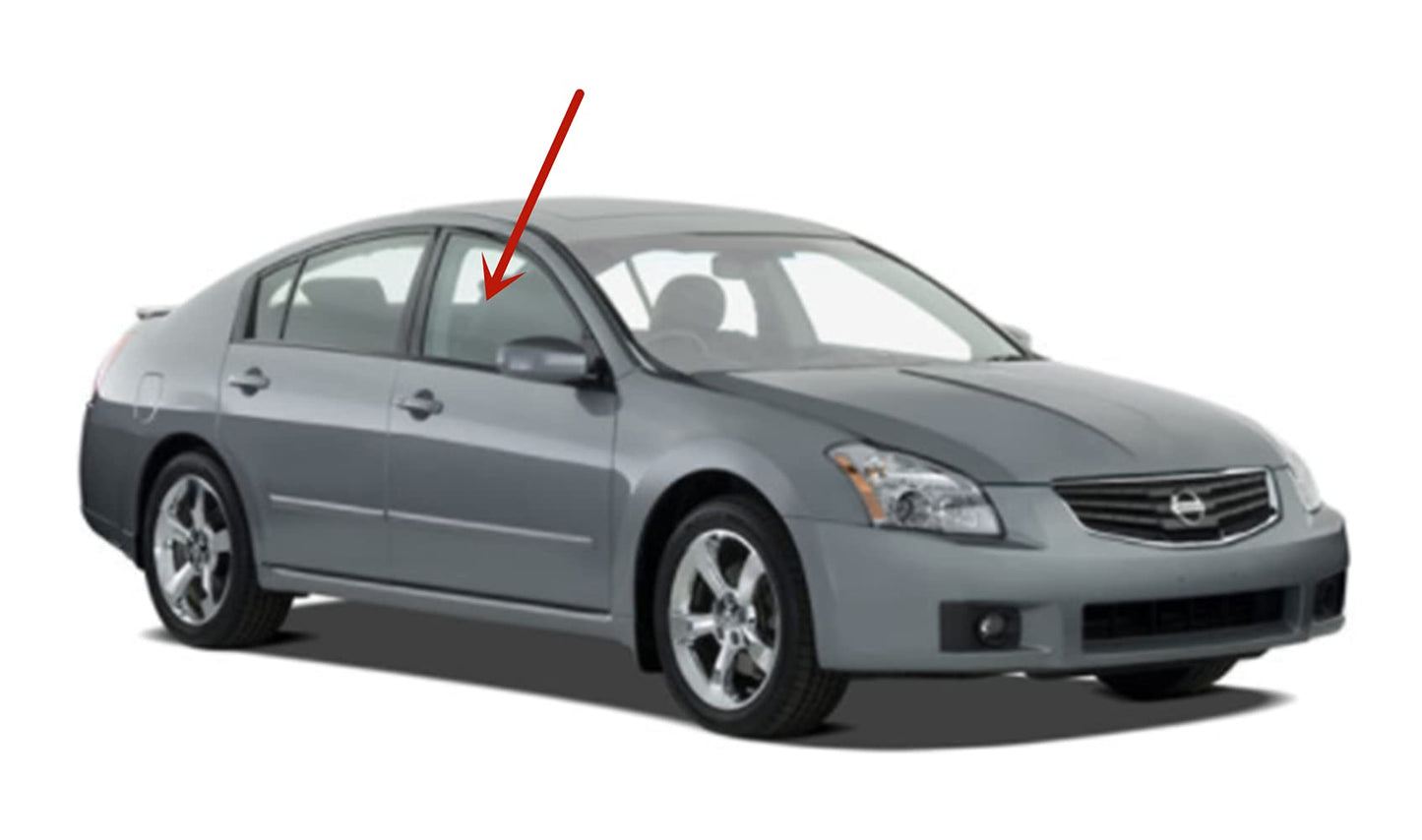Passenger Right Side Front Door Window Door Glass Compatible with Nissan Maxima 4 Door Sedan 2004-2008 Models
