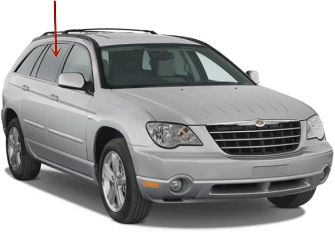 Passenger Right Side Rear Door Window Door Glass Compatible with Chrysler Pacifica 2004-2008 Models