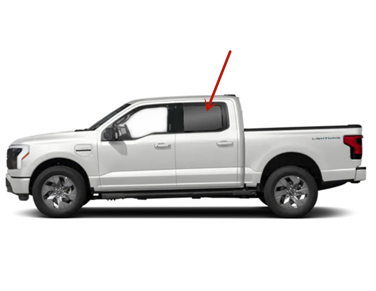 Tempered Driver Left Side Rear Door Window Door Glass Compatible with Ford F-Series F150 F250 F350 F450 F550 4-Door Crew Cab 2023-2025 Models