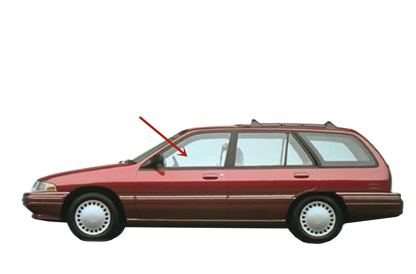 Driver Left Side Front Door Window Door Glass Compatible with Ford Escort/Mercury Tracer 1991-1993 4 Door Models