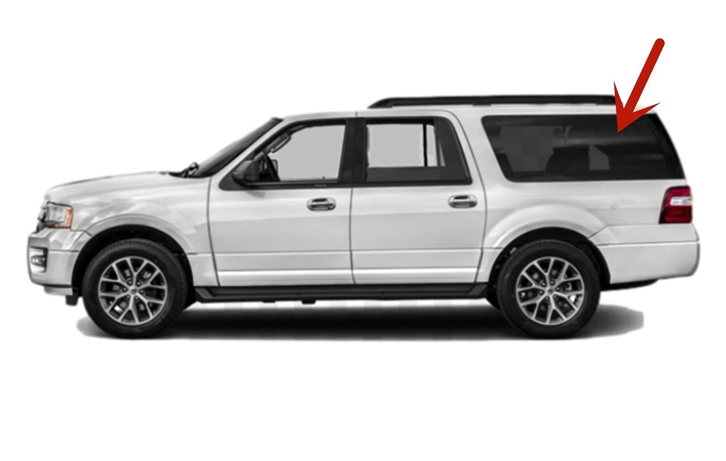 OE Stationary Driver Left Side Quarter Window Quarter Glass Compatible with Ford Expedition EL Long Wheel Base 2008-2017 Models