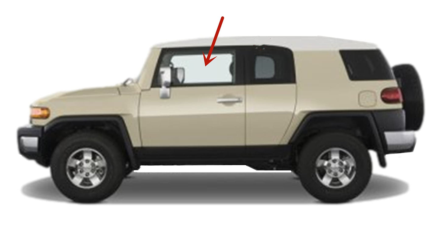 Driver Left Side Front Door Window Door Glass Compatible with Toyota FJ Cruiser 2007-2014 Models