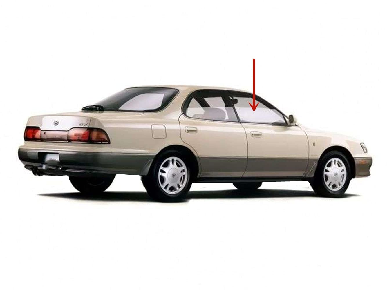 Passenger Right Side Front Door Window Door Glass Compatible with Toyota Camry 4 Door Sedan/Wagon 1992-1996 Models