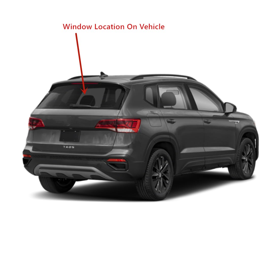 Heated Rear Back TailGate LiftGate Window Back Glass Compatible with Volkswagen Taos 2022-2025 Models