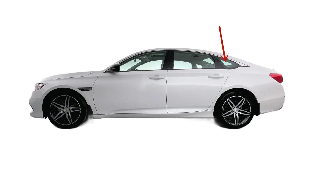 Tempered Driver Left Side Rear Quarter Window Quarter Glass Compatible with Honda Accord 2018-2022 Models