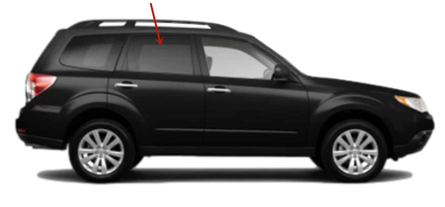 Passenger Right Side Rear Door Window Door Glass Compatible with Subaru Forester 2009-2013 Models