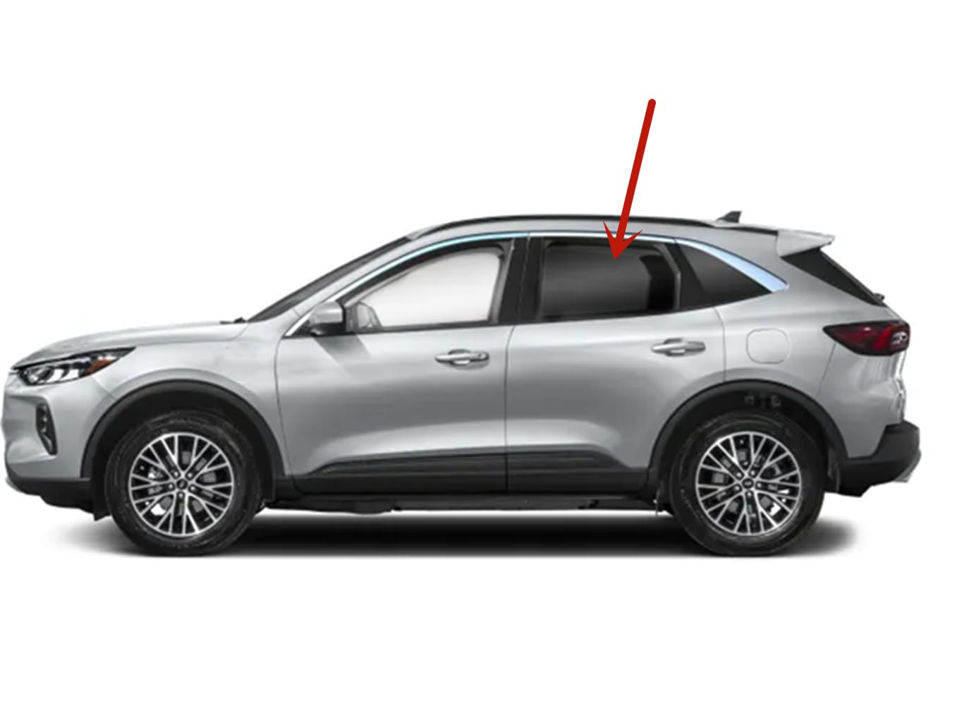 Driver Left Side Rear Door Window Door Glass Compatible with Ford Escape 2020-2025 Models