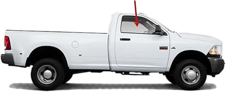 Tempered Passenger Right Side Door Window Door Glass Compatible with Dodge/Ram 1500 2009-2018 & 1500Classic 2019-2024 & 2500 3500 3500Cab/Chs 4500 5500 2011-2025 2-Door Standard Cab Pickup Models Only