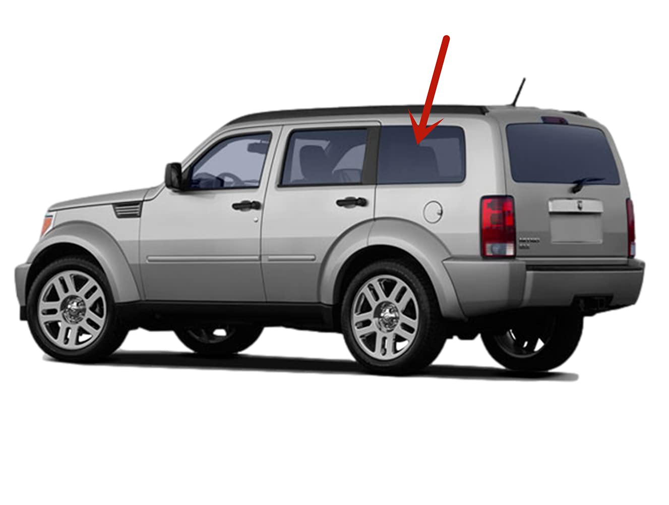 Driver Left Side Rear Quarter Glass Quarter Window Compatible with Dodge Nitro 2007-2011 Models