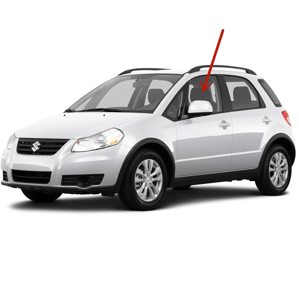 Driver Left Side Front Door Window Door Glass Compatible with Suzuki SX4 4 Door Hatchback/Sedan 2007-2013 Models