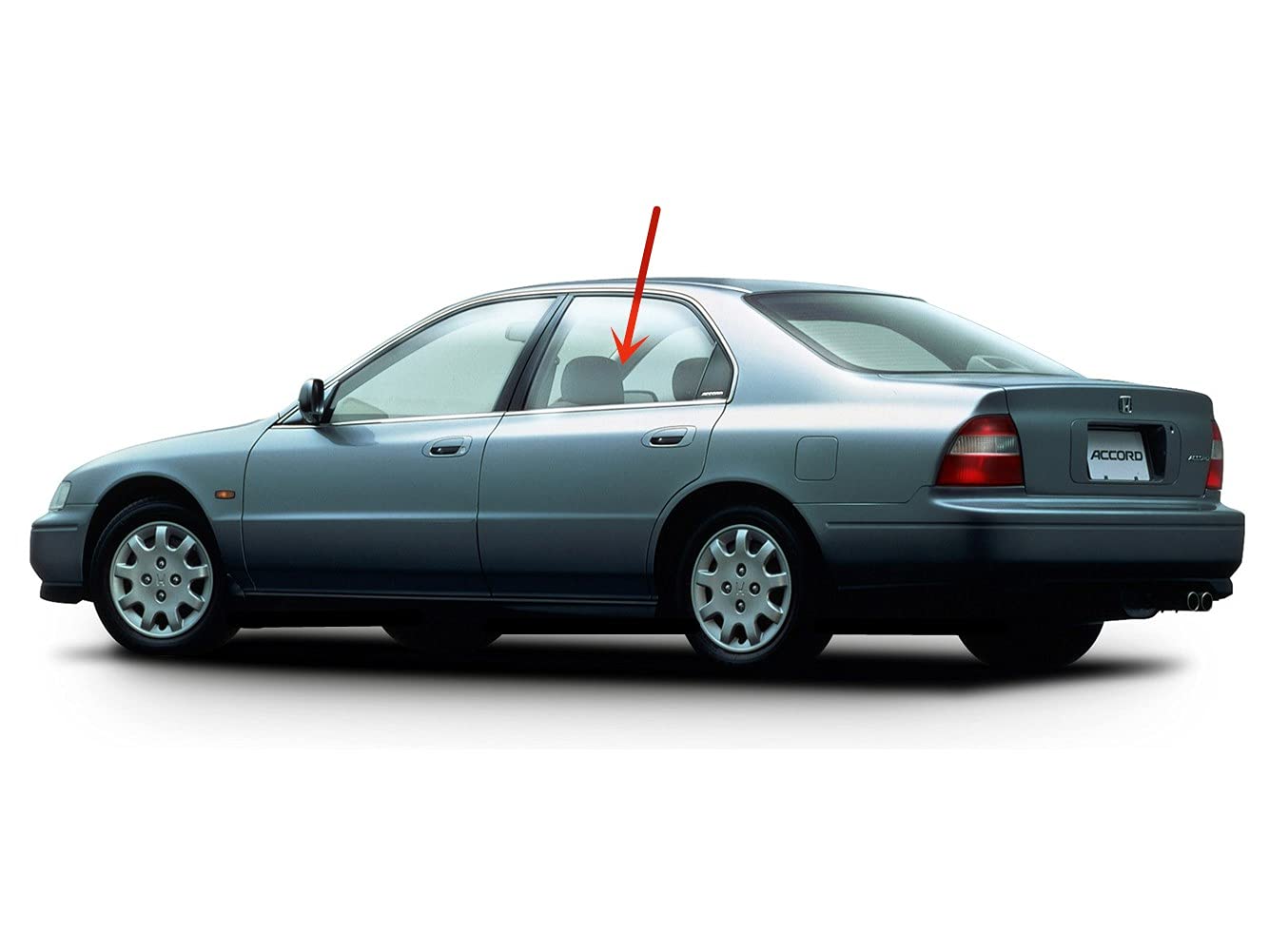 Driver Left Side Rear Door Window Door Glass Compatible with Honda Accord 4 Door Sedan/Wagon 1994-1997 Models