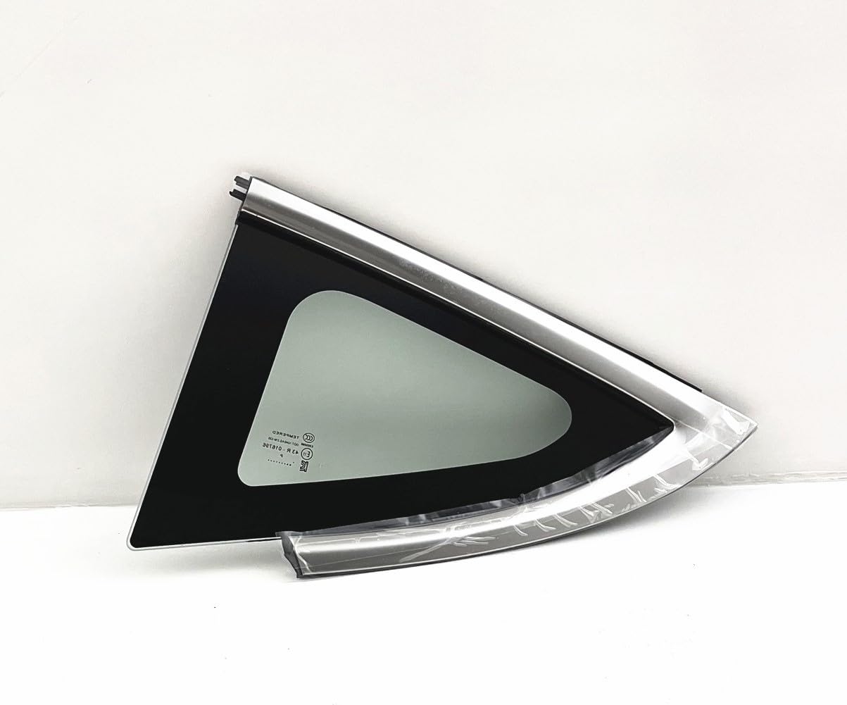 Chrome Moulding Style Driver Left Side Rear Quarter Window Quarter Glass Compatible with Tesla Model 3 2017-2023 Models