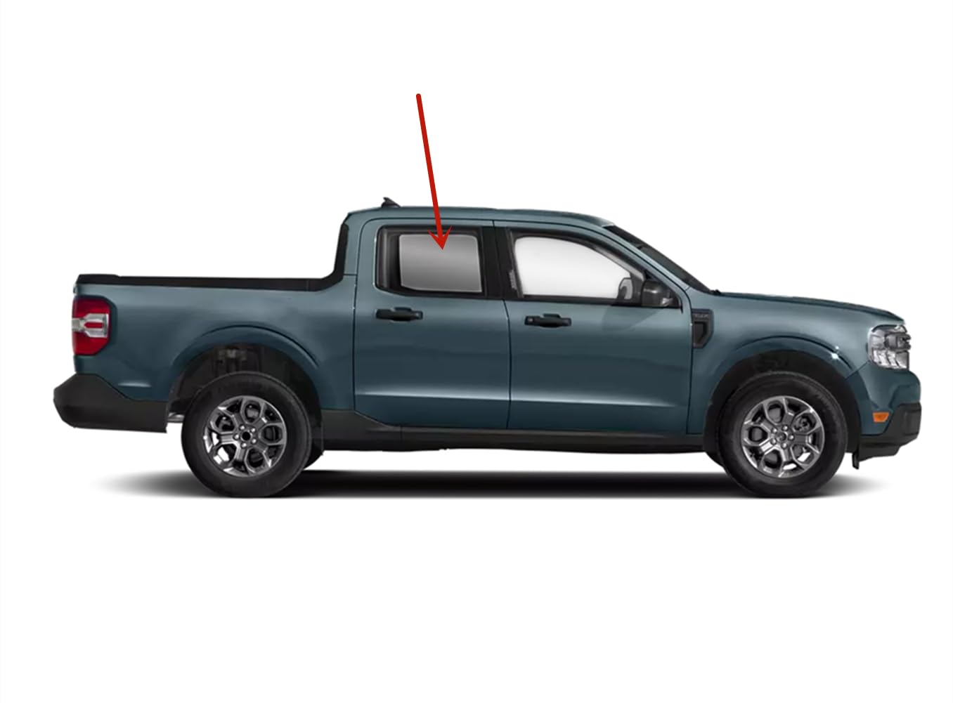 Tempered Privacy Passenger Right Side Rear Door Window Door Glass Compatible with Ford Maverick 2022-2025 Models