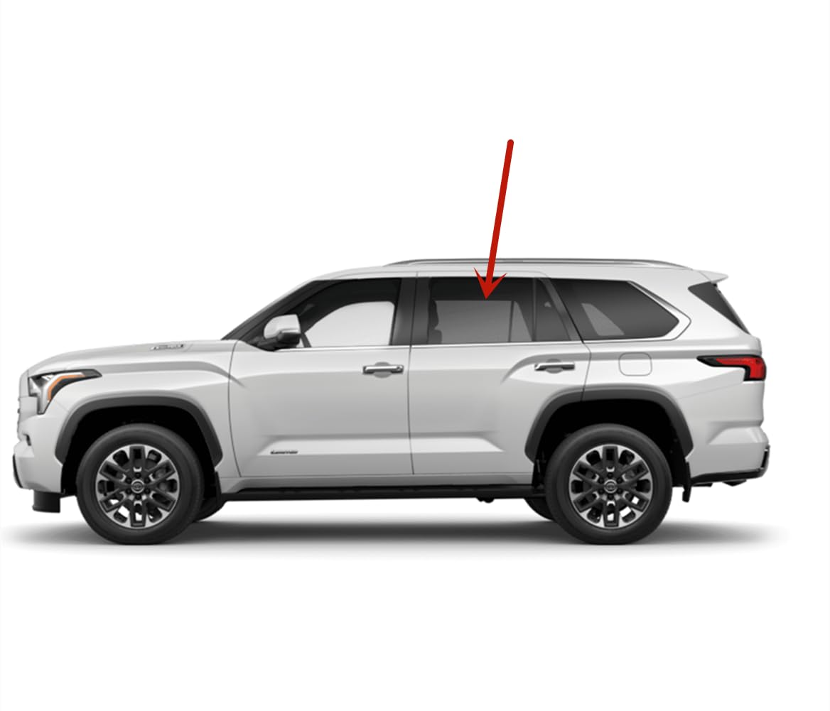 Tempered Privacy Driver Left Side Rear Door Window Door Glass Compatible with Toyota Sequoia 2023-2025 Models
