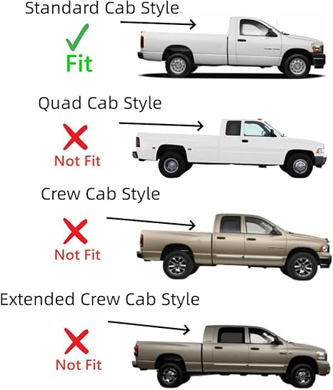 Tempered Passenger Right Side Door Window Door Glass Compatible with Dodge/Ram 1500 2009-2018 & 1500Classic 2019-2024 & 2500 3500 3500Cab/Chs 4500 5500 2011-2025 2-Door Standard Cab Pickup Models Only