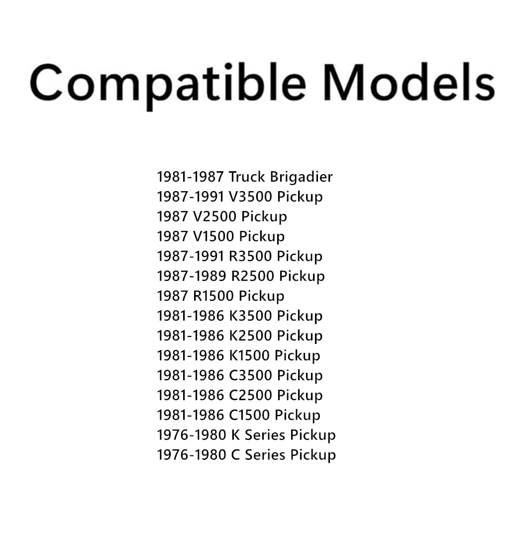 Privacy Back Window Glass Compatible GMC C-Series K-Series Pickup 1979-1980 / K1500 K2500 K3500 C1500 C2500 C3500 1981-1986 / Brigadier 1981-1987 / R-Series V-Series 1987-1991 Pickups