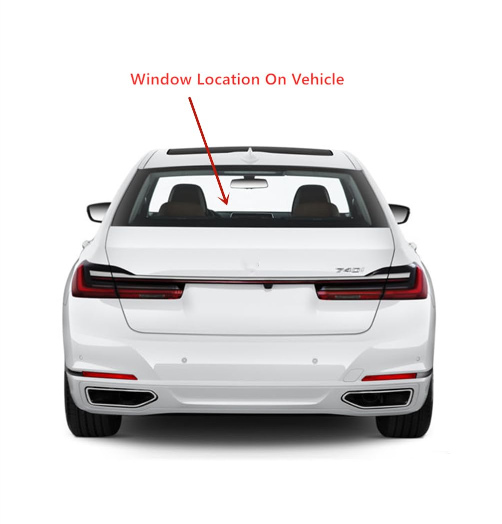 Laminated Heated Rear Window Back Glass Compatible with BMW 740 740e 740i 740le 750 750i 750Li 2016-2022 Models