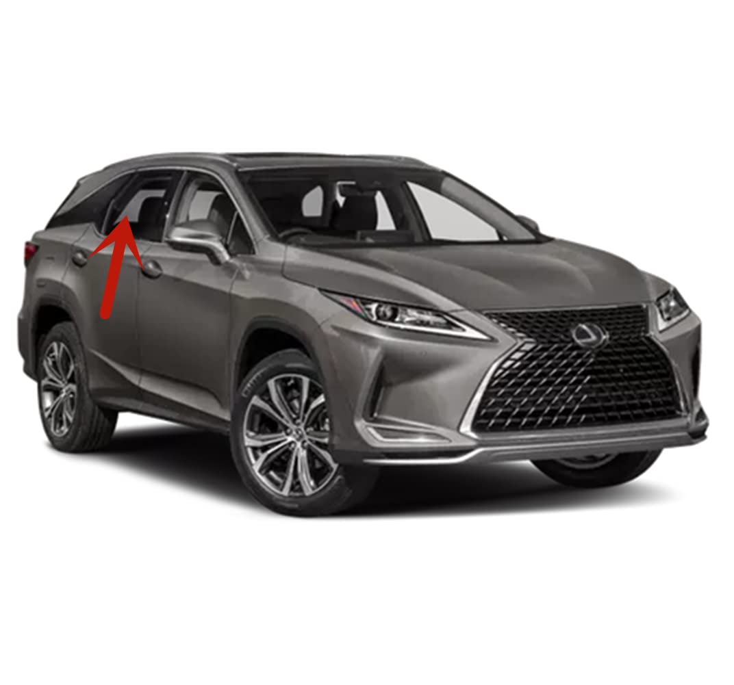Passenger Right Side Rear Door Window Door Glass Compatible with Lexus RX350L RX450hL 2018-2022 Models