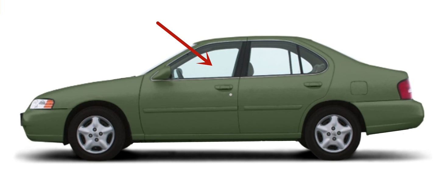 Driver Left Side Front Door Window Door Glass Compatible with Nissan Altima 4 Door Sedan 1998-2001 Models