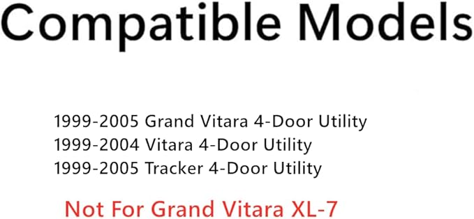 Privacy Passenger Right Side Rear Quarter Window Quarter Glass Compatible with Suzuki Vitara/Grand Vitara/Chevrolet Tracker 1999-2005 4 Door Models