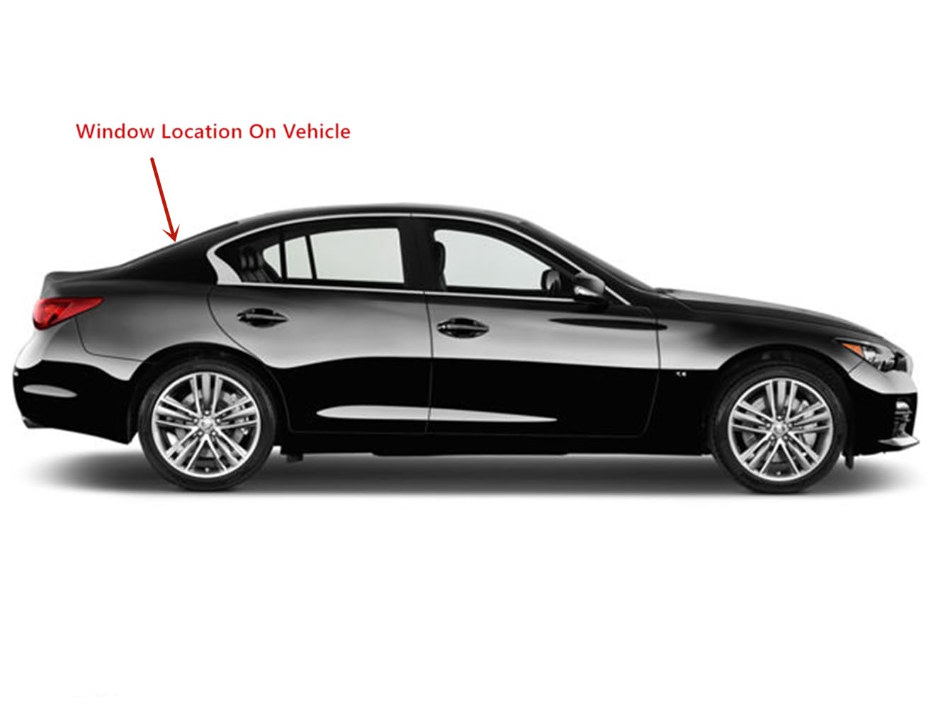 Heated Back Window Back Glass Compatible with Infiniti Q50 2014-2024 Models