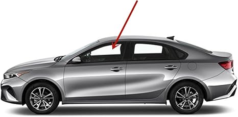 Driver Left Side Front Door Window Door Glass Compatible with Kia Forte 2019-2024 4-Door Sedan Models
