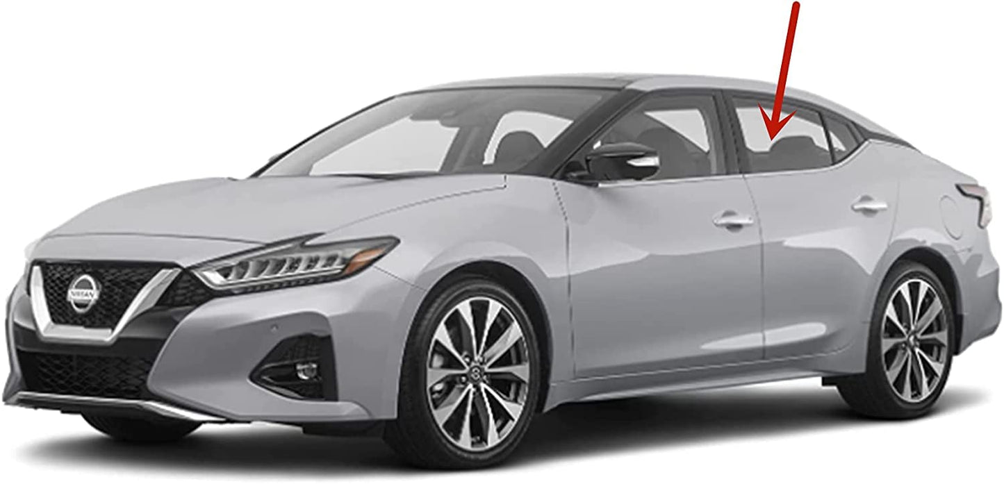Driver Left Side Rear Door Window Door Glass Compatible with Nissan Maxima 2016-2018 Model