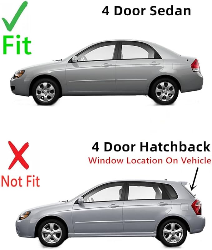 Heated Back Window Back Glass Compatible with Kia Spectra5 4 Door Hatchback 2005-2009 Models