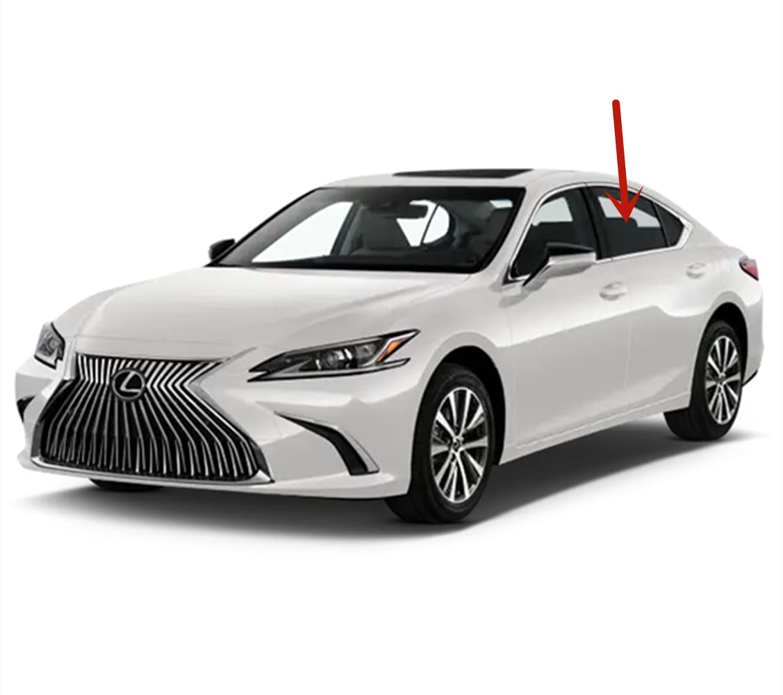 Tempered Driver Left Side Rear Door Window Door Glass Compatible with Lexus ES250 ES300h ES350 4 Door Sedan 2019-2025 Models