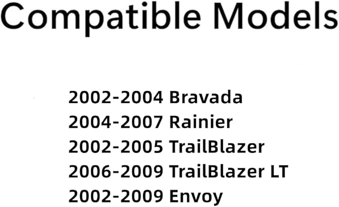 Driver Left Side Rear Door Window Door Glass Compatible with Oldsmobile Bravada 2002-2004 Models/Buick Rainier 2004-2007 Models/Chevrolet TrailBlazer 2002-2009 Models/GMC Envoy 2002-2009 Models