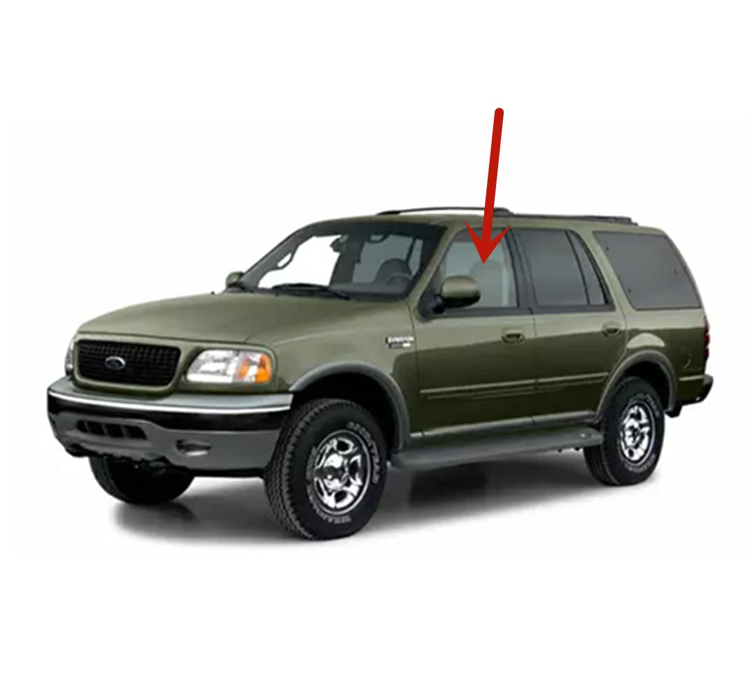 Driver Left Side Front Door Window Door Glass Compatible with Ford Expedition/Lincoln Navigator 1997-2002 Models