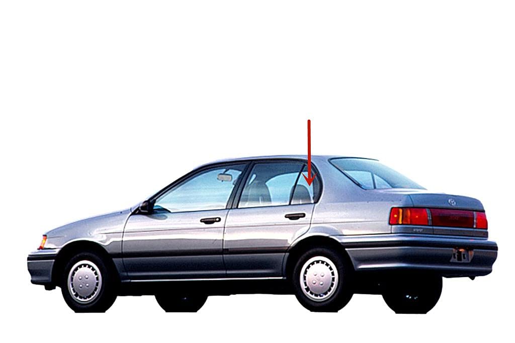 Driver Left Side Rear Vent Glass Vent Window Compatible with Toyota Tercel 4 Door Sedan 1991-1994 Models