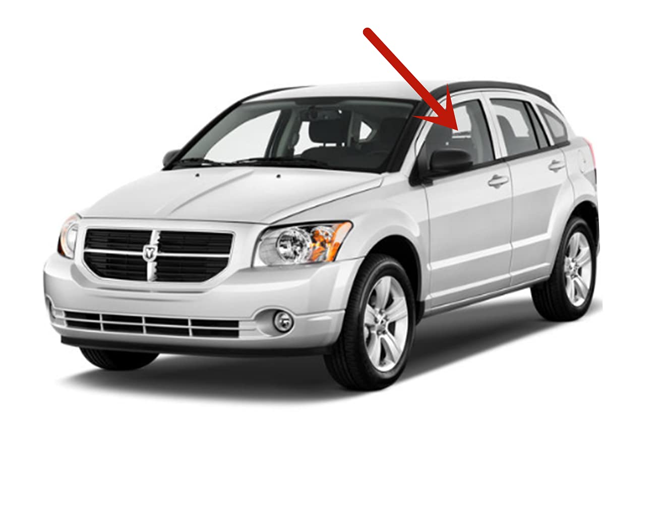 Driver Left Side Front Door Window Door Glass Compatible with Dodge Caliber 2007-2012 Models