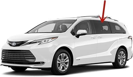 Tempered Driver Left Side Rear Door Window Door Glass Compatible with Toyota Sienna 2021-2025 Models