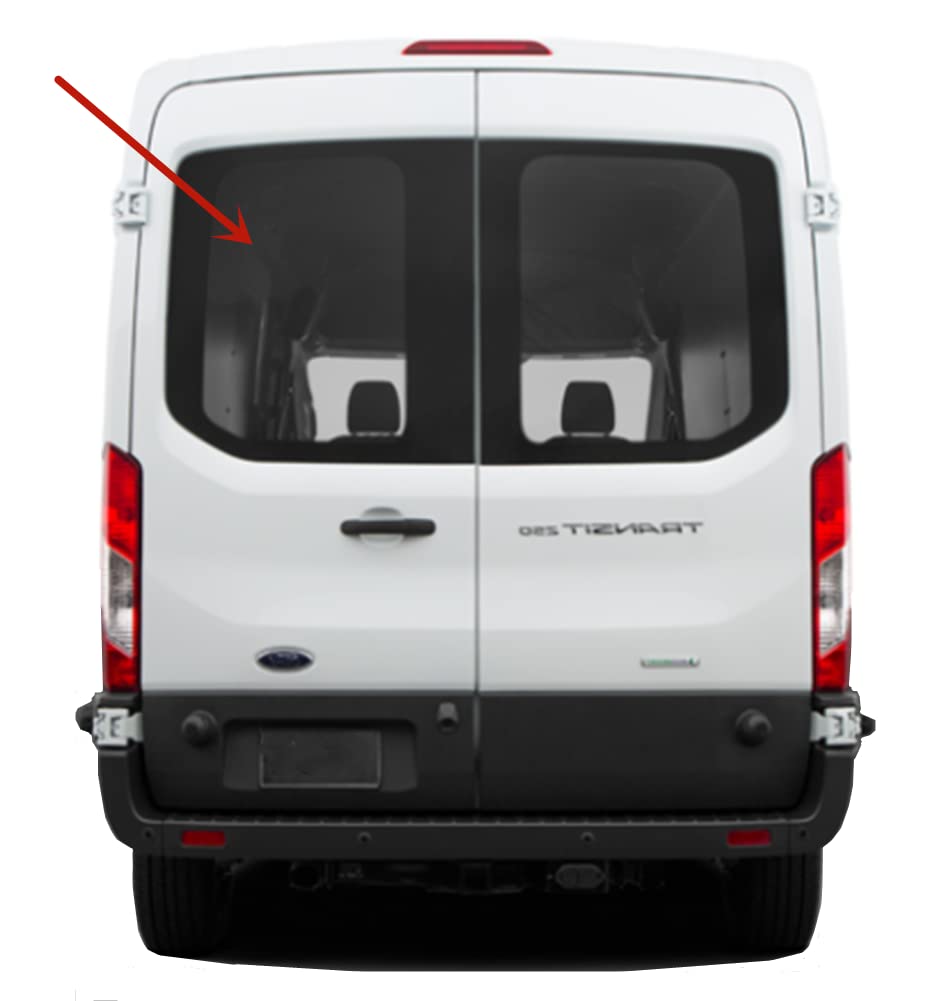 Heated Rear Back Window Back Glass Driver Left Side Compatible with Ford Transit 100.8" Mid-Roof & 110.2" High-Roof 2015-2025 Models (Not for Transit Connect, Or Low-Roof Transit)