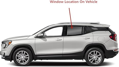 Driver Left Side Rear Door Window Door Glass Compatible with GMC Terrain 2018-2024 Models