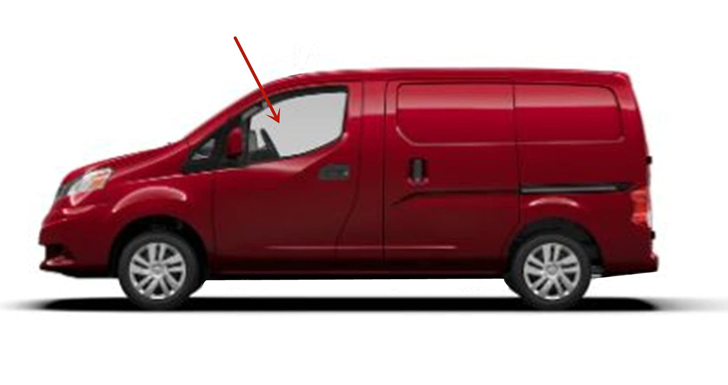 Driver Left Side Front Door Window Door Glass Compatible with Chevrolet City Express 2014-2018 Models/Nissan NV200 2013-2020 Models